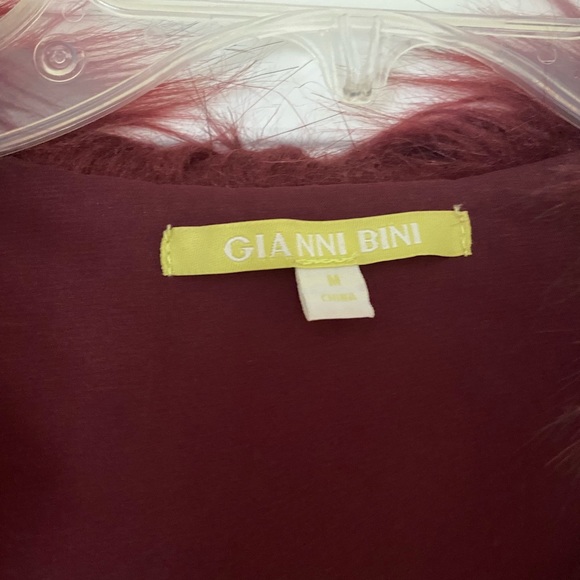 Gianni Bini Maroon Fur Vest - Picture 3 of 6